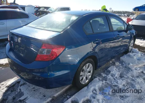2012 Honda Civic Lx из США, поврежденный, VIN 19XFB2F52CE026579